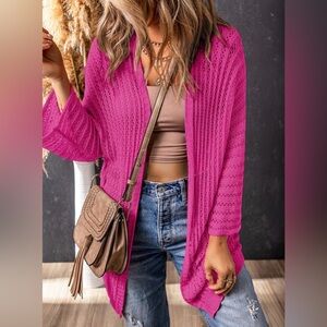 Dokotoo Lightweight Cardigan Loose 2025 Vacation Trendy Beach Crochet Sweaters